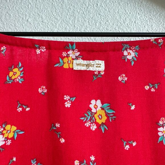Billabong X Wrangler Falling For You Red Floral Mini Babydoll Dress Women’s XS - Picture 6 of 8